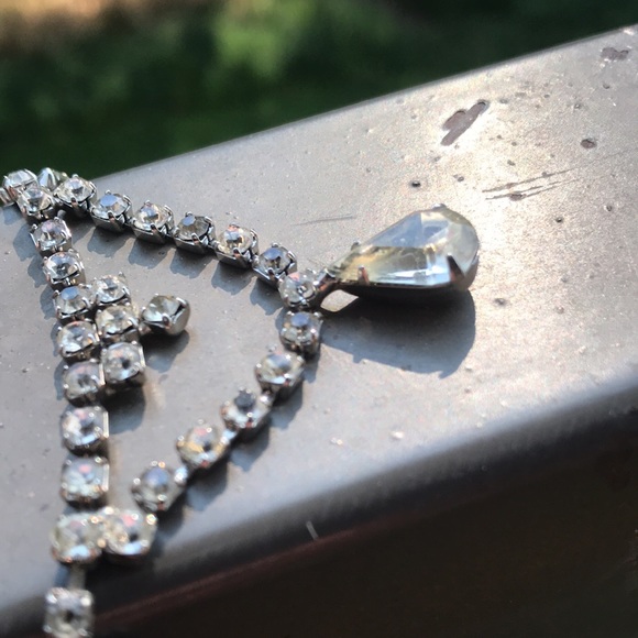 Vintage Rhinestone Short Necklace Beautiful - Picture 12 of 15